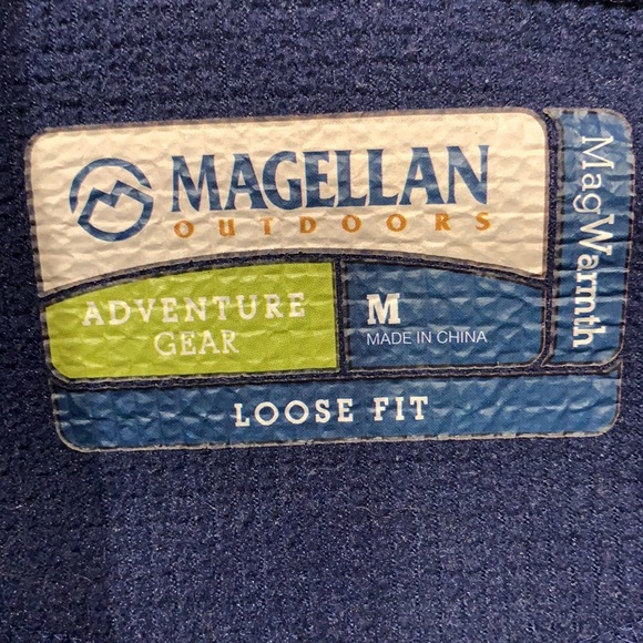 ⚜️ EUC MAGELLAN monogramed waffle textured pullover with {mCr} size Med - Picture 5 of 6